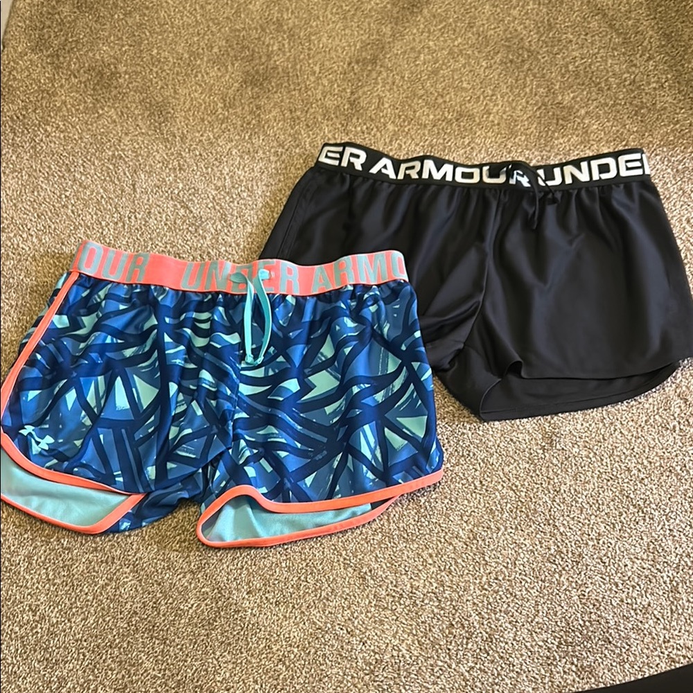 Under Armour youth Blue and Black Shorts Set